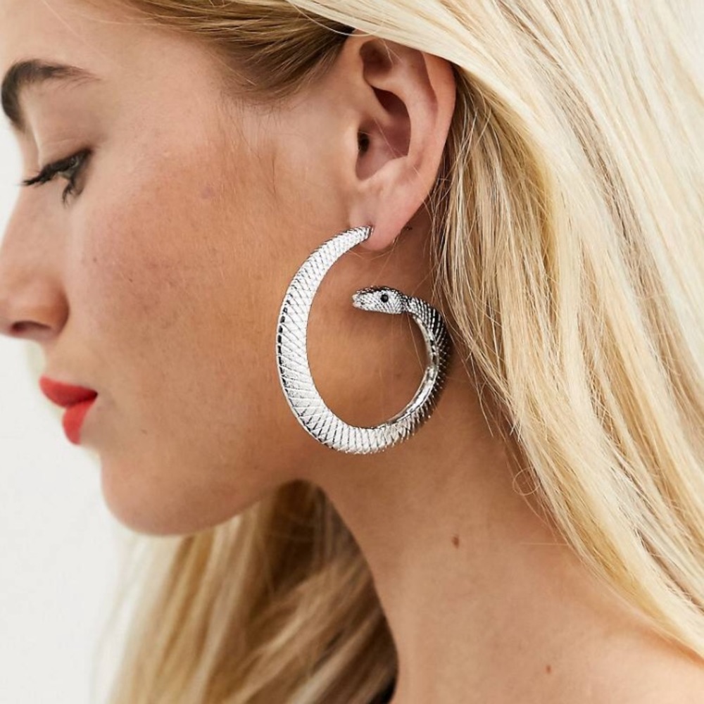 ASOS Silver Snake Earrings